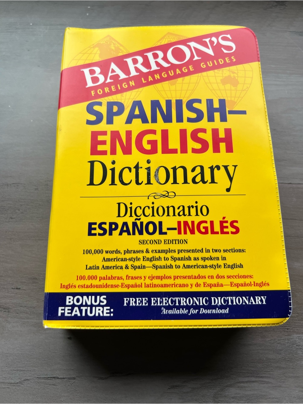 Barron’s Spanish-English Dictionary - Yellow Vinyl cover